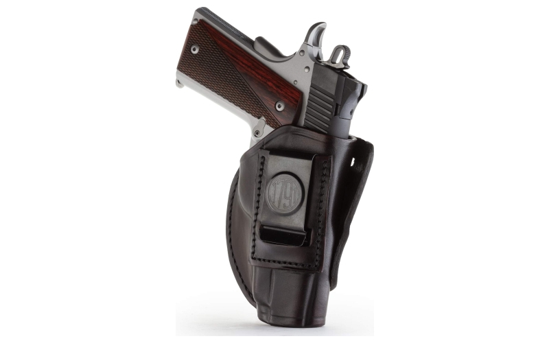 1791 4 Way Holster, Leather Belt Holster, Right Hand, Signature Brown, Fits Glock 48 & S&W EZ380, Size 1 4WH-1-SBR-R