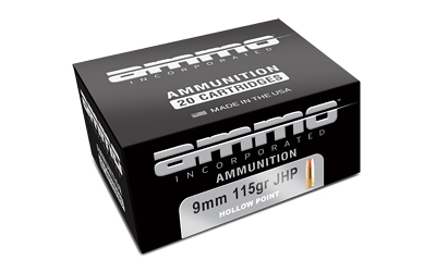 Ammo Inc Signature, 9MM, 115 Grains, Jacketed Hollow Point, 20 Round Box 9115JHP-A20