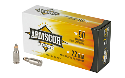 Armscor 22TCM, 40 Grain, Jacketed Hollow Point, 50 Round Box FAC22TCM-1N