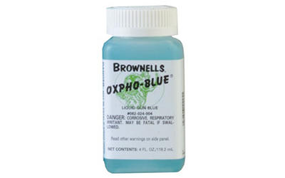 Brownells Oxpho Blue Liquid, professional cold bluing 4oz,  082-024-004wb
