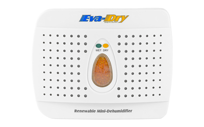 Eva-Dry 333, Dehumidifier, 333 Cubic Inches, Perfect for Small Spaces Such as: Range Bags, Closets, Cabinets, Cars, Gun Safes, and Others, Optional Hook for Hanging, White E-333