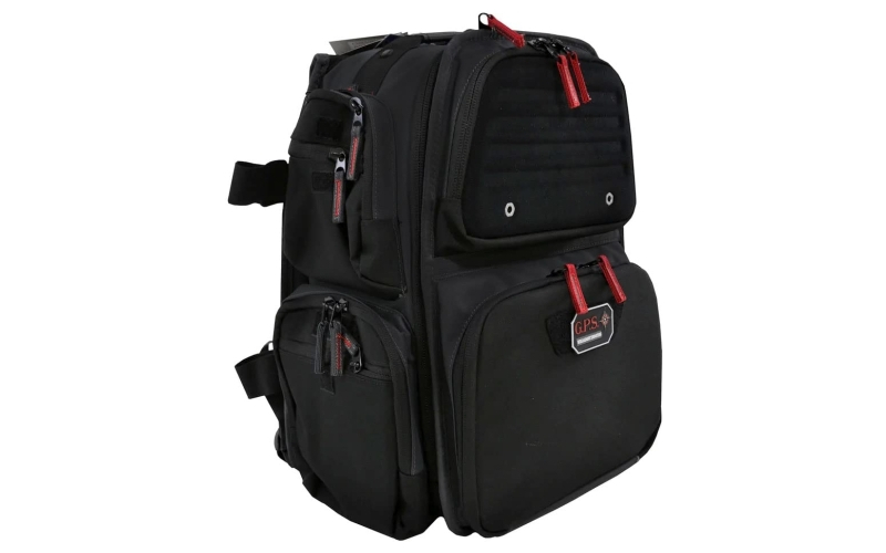 G.P.S. Executive Range Backpack with Cradle for 5 Handguns & Various Pockets, Black, Soft GPS-1812BPB