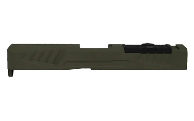 Grey Ghost Precision GGP-19 Stripped Slide, Version 5, Trijicon RMR/Leupold DPP Optic Cut, Cerakote Finish, Olive Drab Green, For Glock 19 Gen 5 GGP-19-5-OC-ODG-V5