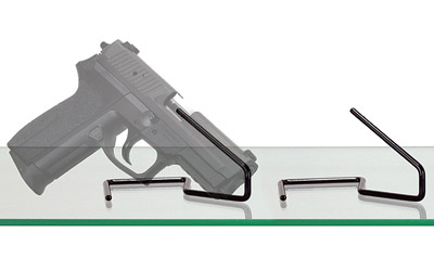 Gun Storage Solutions Handgun Kikstands, Vinyl coated, Fits Guns As Small As .22 Caliber, 1 Per Stand, Free Standing, Black, 10 Pack KIK10