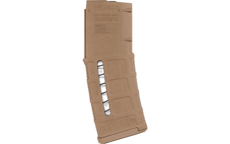 Magpul Industries Magazine,  PMAG 30 AR/M4 M3 With Window, 223 Remington/556NATO, 30 Rounds, Fits AR Rifles, Medium Coyote Tan MAG556-MCT
