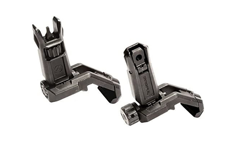 Magpul Industries MBUS PRO  Offset Sight Set Angled 45 Degree BUIS (Front and Rear), Fits Picatinny, Black MAG526-BLK and MAG525-BLK