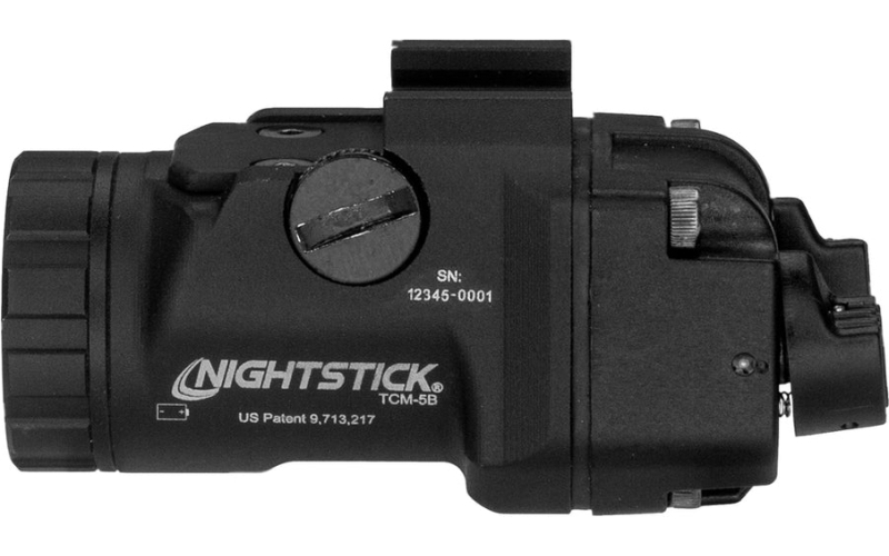Nightstick TCM-5B, Tactical Weapon-Mounted Light, Fits Glock G43X MOS, Glock G48 MOS, Shadow Systems CR920, H&K HK45C & Hellcat, 650 Lumens, 2 Hour Run Time, IP-X7 Waterproof, Matte Finish, Black TCM-5B