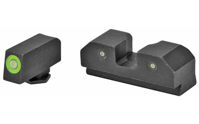 XS Sights R3D Night Sights, Green Front Dot, Fits Glock 17/19/22/23/24/26/27/31/32/33/34/35/36/38, Taurus G3c/GX4/New Production G3, Walther PDP, Steel/Blued GL-R012P-6G