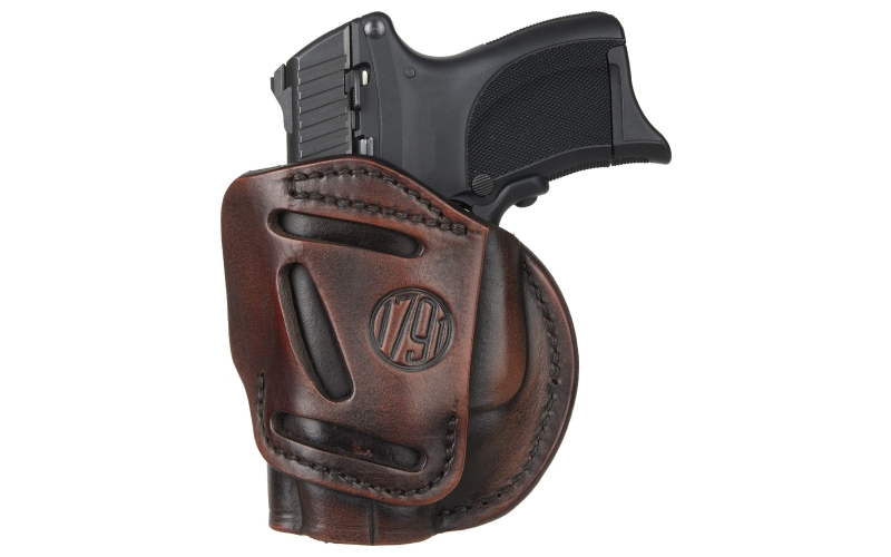 1791 4 Way Holster Size 3, IWB or OWB Holster, Fits Compact Pistols, Matte Finish, Vintage Leather, Right Hand 4WH-3-VTG-R