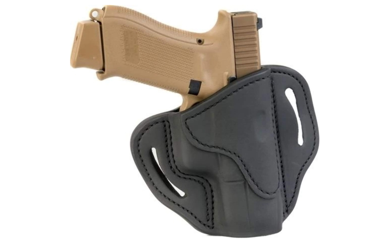 1791 Gunleather BH2.1, Belt Holster, Right Hand, Black, Leather, Fits 1911 Officer with Rail / Glock 17, 19, 19x, 23, 25, 26, 27, 28, 29, 30, 32, 33, 45, 48 / FN FNS-9 / Ruger SR9, SR40, SR22 / S&W MP9, MP40, MP40c, Shield, 5903 / Sig Sauer P225-A1, P228, P229, P229c / Springfield XD9, XD40, XDS, XDE / Walther P99, P22, PPS, CCP / Taurus PT111, G2, G2c, 709 Slim / And similar frames BH2.1-SBL-R