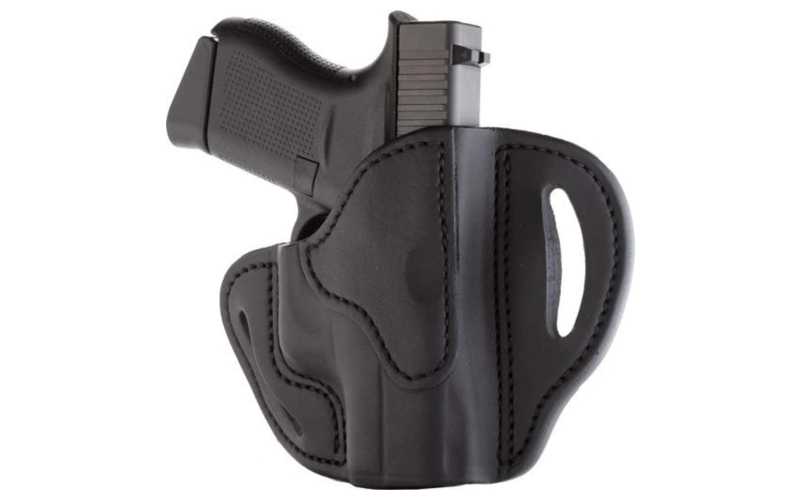 1791 Gunleather BHC Belt Holster Compact, OWB, Stealth Black Leather, Fits Glock 42/43/43X, 1911 3", Right Hand BHC-SBL-R