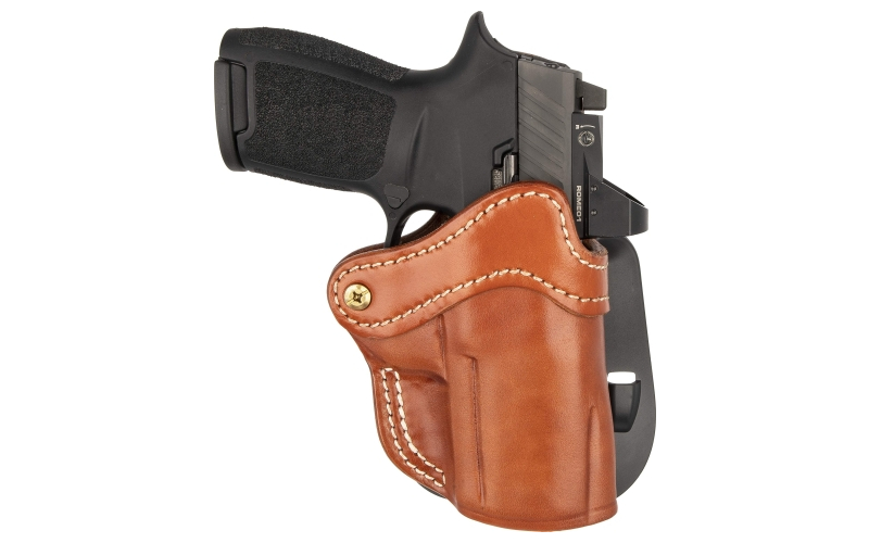 1791 PDH2.3 Optic Ready, OWB Paddle Holster, Fits Optic Ready Large Frame Railed Pistols, Matte Finish, Classic Brown Leather, Right Hand OR-PDH-2.3-CBR-R