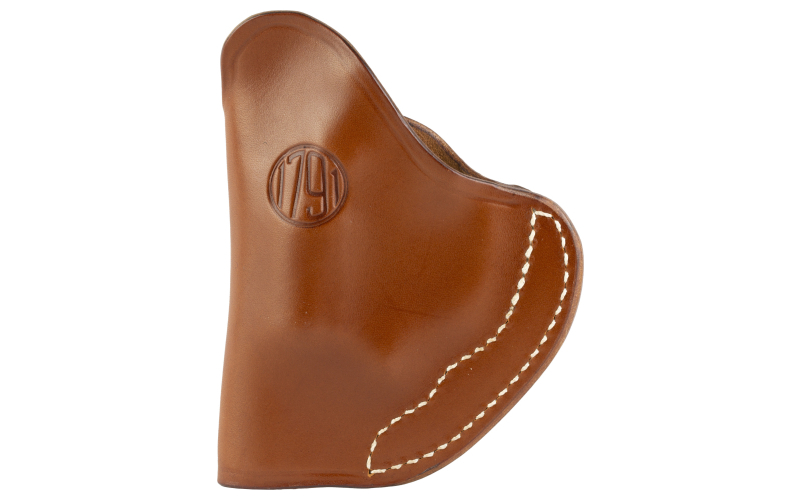 1791 Gunleather Revolver Clip Holster, Inside Waistband Holster, Size 1, Matte Finish, Leather Construction, Classic Brown, Right Hand RVH-IWB-1C-CBR-R