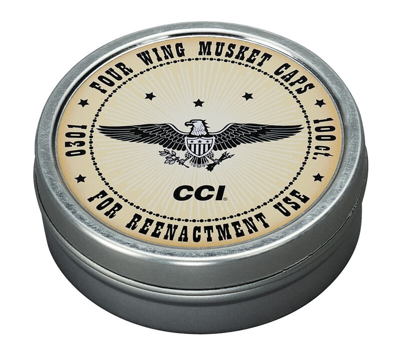 CCI 301 FOUR WING MUSKET CAPS 100/TIN