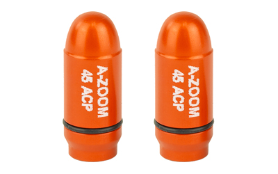 A-Zoom Strikercaps, Snap Caps, Orange, 45 ACP, 2/Pk 17104