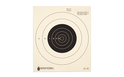 Action Target 25 Yard Slow Fire Bulls-Eye Target, Heavy Tagboard Paper, 10.5"x 12", 100 Pack B-16-100