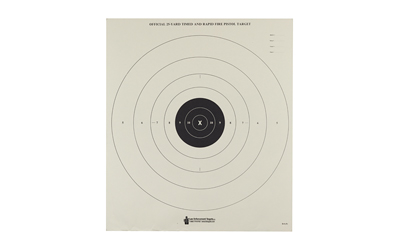 Action Target B-8 Timed And Rapid Fire Target, Black Bull's-Eye, 21"x24", 100 Per Box B-8-100