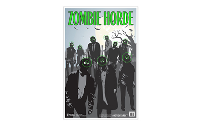 Action Target Zombie Horde Target, Green and Black, 23"x35", 100 Per Box GS-ZOMHORDE-100