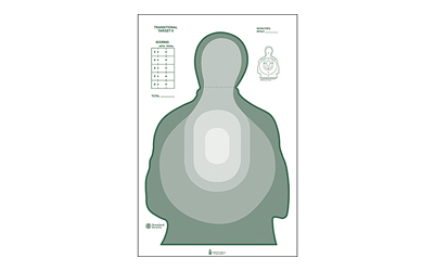 Action Target US Dept. of the Treasury Transitional Target II, Green and White, 24.5" x 40", 100 Per Box LTR-II GREEN-100