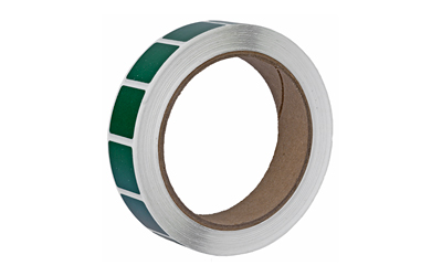 Action Target PAST/GR, Target Pasters, 7/8" Square Bullet Hole Repair Paster, Green, 1000 Per Roll PAST/GR