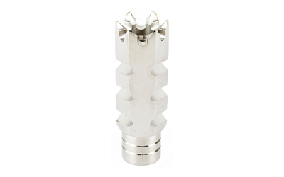 ATI Outdoors Shark Muzzle Brake, 1/2-28 Thread With Crush Washer, Fits AR-15, Stainless Steel A.5.10.2252