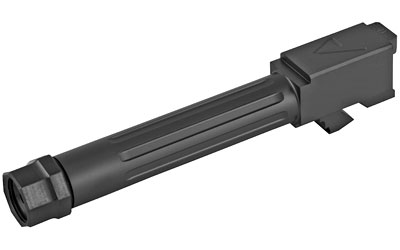 Agency Arms Mid Line Barrel, 9MM, Black Nitride Finish, Threaded And Fluted, Fits Glock 19 MLG19T/FDLC