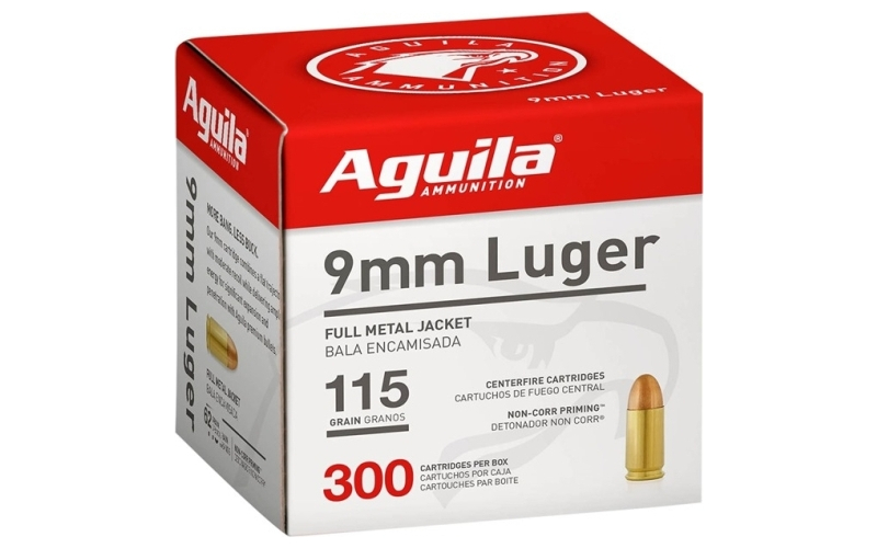 Aguila 9mm luger 115gr full metal jacket 300/box