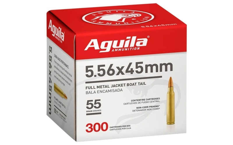 Aguila 5.56x45mm nato 55gr full metal jacket boat tail 300/box