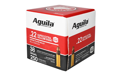 Aguila Ammunition Rimfire, 22 LR, 38Gr, Hollow Point, Hi-Velocity, 250 Rounds Per Box 1B221103