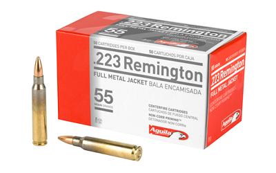 Aguila Ammunition Rifle, 223 Rem, 55 Grain, Full Metal Jacket, 50 Round Box 1E223110