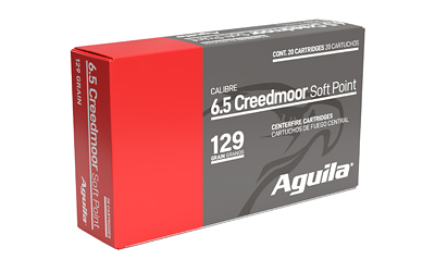 Aguila Ammunition Rifle, 6.5 Creedmoor, 129 Grain, Soft Point, 20 Round Box 81489AG