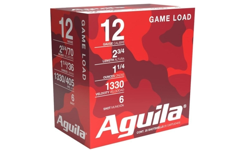 Aguila 12ga hv 2-3/4 1-1/4oz 1330fps #6 25/rd