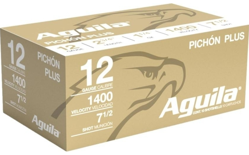 Aguila 12ga pichon plus 2-3/4 1-1/4oz 1400fps #7.5 10/rd