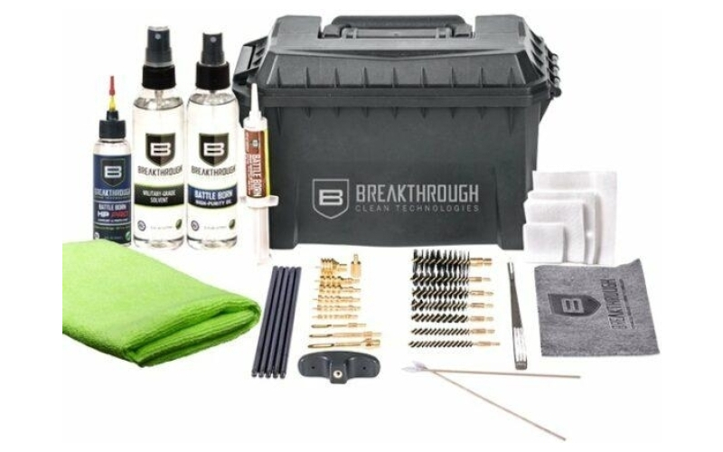 Breakthrough clean technologies ammo can cleaning kit with hp pro oil .22 cal through 12 ga