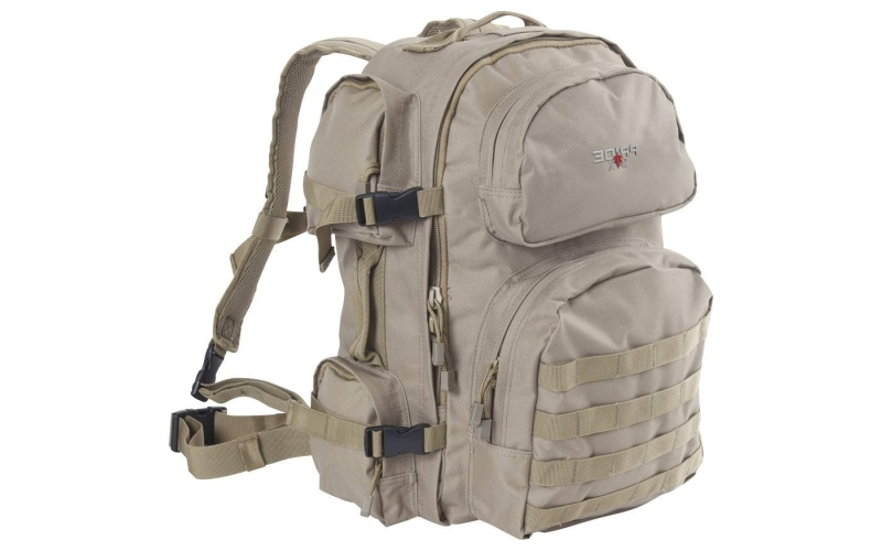Allen Company Intercept Tactical Pack, Tan EnduraFabric 18.5"x16"x10", 2500 Cubic Inch, Hydration Compatible,Compression Straps, Padded Shoulder Straps With Adjustable Sternum Strap, Internal Organizer Compartments, Side Carrying Handles 10858