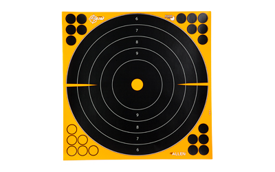Allen Company EZ AIM Adhesive, Bullseye, 12" Square, 10 Pack, Black/Orange 1531710