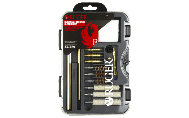 Allen Company Ruger Universal Handgun Cleaning Kit, 18 Piece, 380ACP to .45ACP, Molded Case 27836