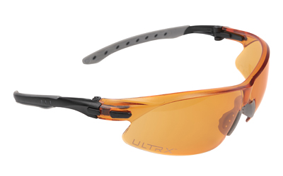 Allen Company ULTRX Keen Safety Glasses, Anti-fog/Anti-scratch, Black/Amber Frame, Amber Lens 4141