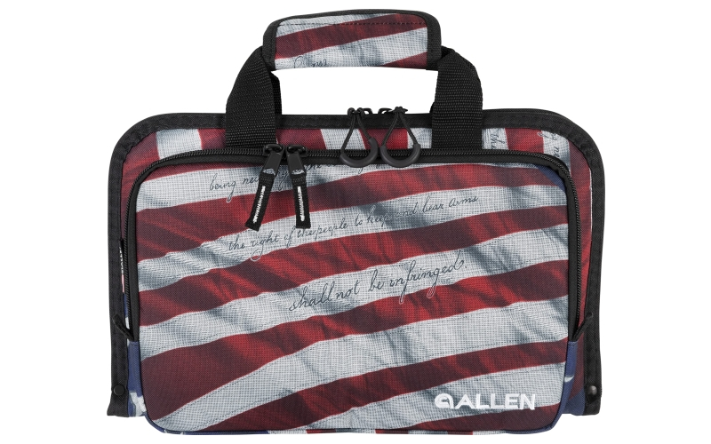 Allen Company Victory Duplex Double Handgun Case, American Flag Finish, Endura Fabric 7609