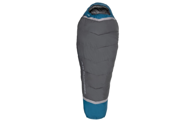Alps mountaineering blaze 0 degree sleeping bag regular 32x80 charcoal blue coral