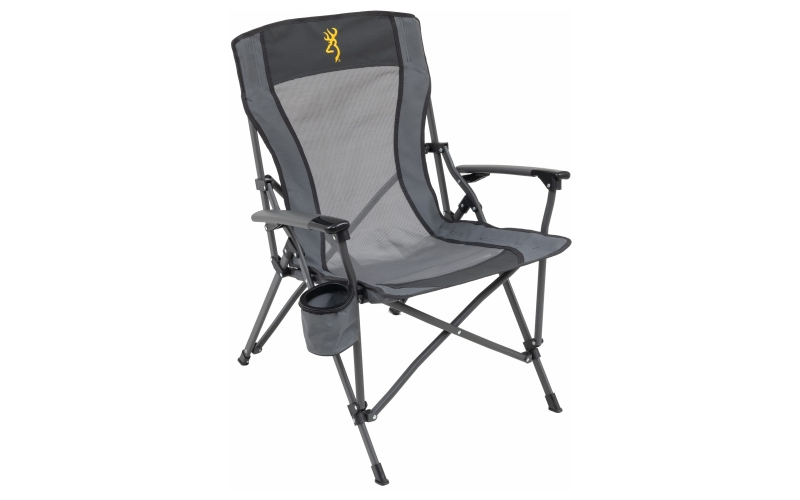 Browning fireside gold buckmark chair charcoal/gray