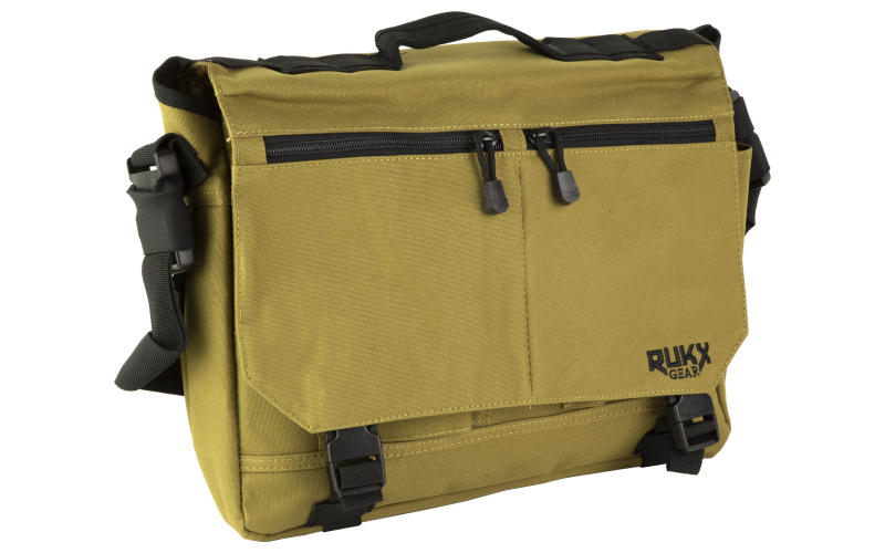 American Tactical Rukx Gear, Discrete Business Bag, w/Concealed Pistol Pocket, 15"X11", Tan CTBBT