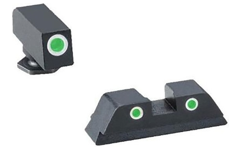 AmeriGlo Green/green sight set for glock small frame
