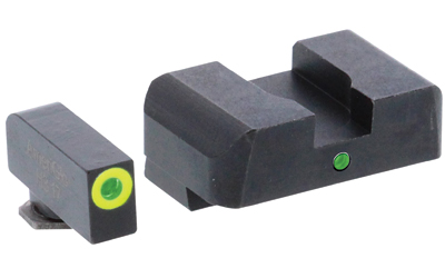 AmeriGlo Pro I-Dot 2 Dot Sights For Glock Gen 1-4 9mm/40S&W/380ACP and Gen 5 10mm/45ACP, Green/Green, Front and Rear Sights GL-301