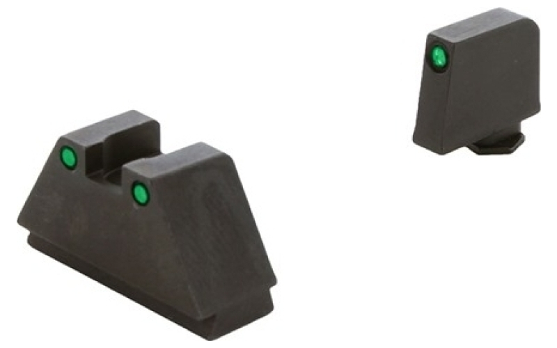 AmeriGlo 3xl opt comp 3dot sights trit/blk ol .365''f/.451''r for glock