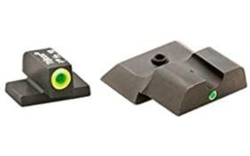 Green tritium lime green lumi outline/green single dot for s&w m&p shield