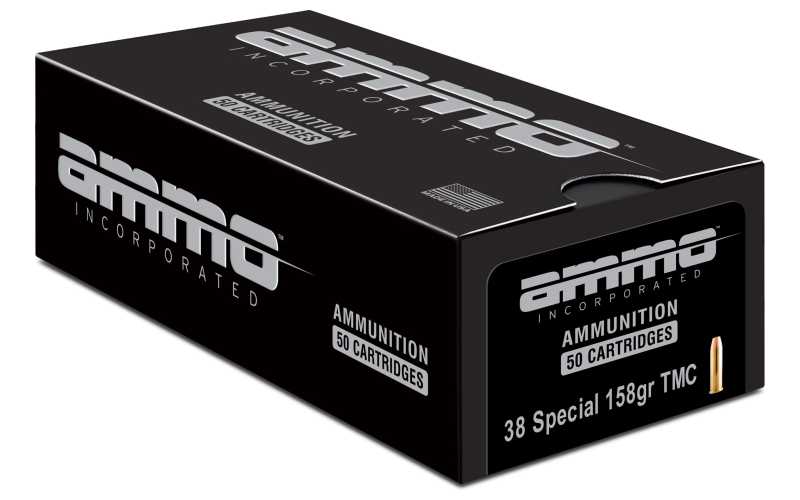 Ammo Inc Signature, 38 Special, 158 Grain, Total Metal Coating, 50 Rounds Box 38158TMC-A50