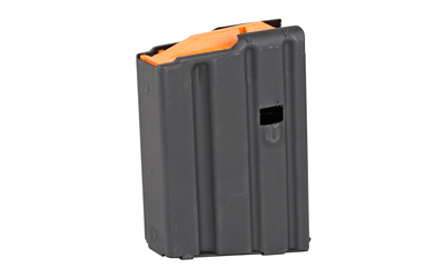 Ammunition Storage Components Magazine, 223 Rem, Fits AR-15, 10Rd, Stainless Black, Orange Follower 223-10RD-SS