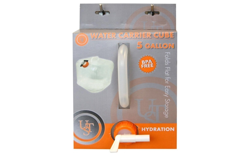 Ultimate survival water carrier cube 5 gallon clear