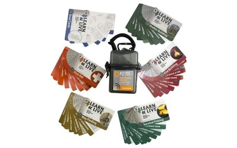 Ultimate survival learn & live outdoor skills card set